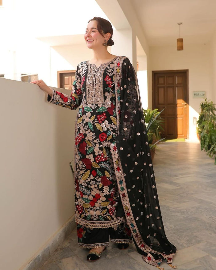 Black Luxury Chiffon Embroidery Collection