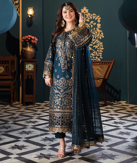Embroidered Chiffon Dress