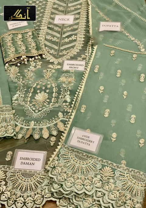 Embroidered chiffon suits luxury formals collection