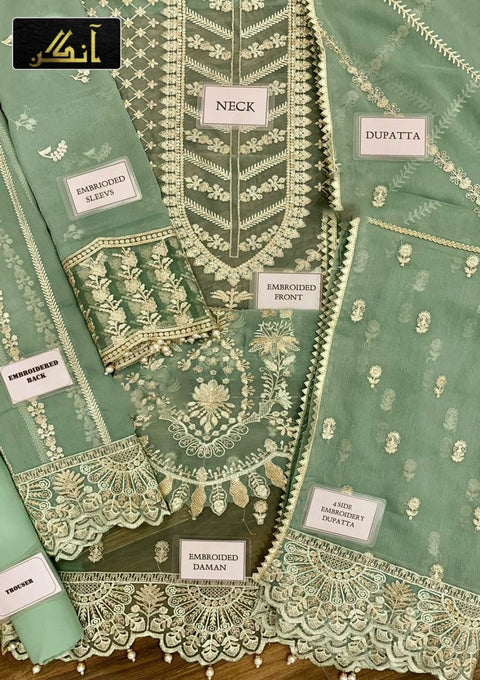Embroidered chiffon suits luxury formals collection