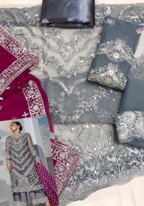Grey Formal Organza Replica