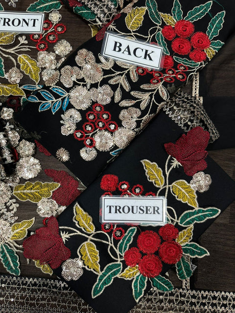Black Luxury Chiffon Embroidery Collection