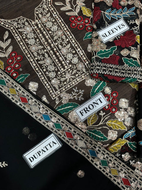 Black Luxury Chiffon Embroidery Collection