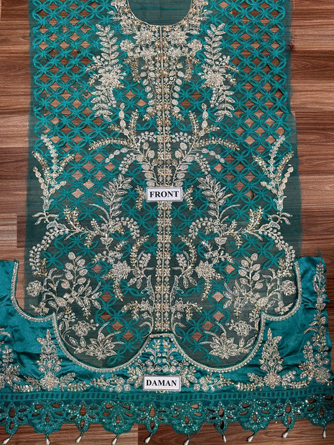 Unstitched Embroidered Suit