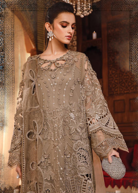 Unstitched MBROIDERED - Coffee