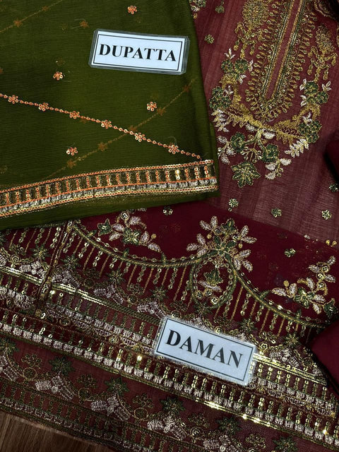 EMBROIDERED CHIFFON